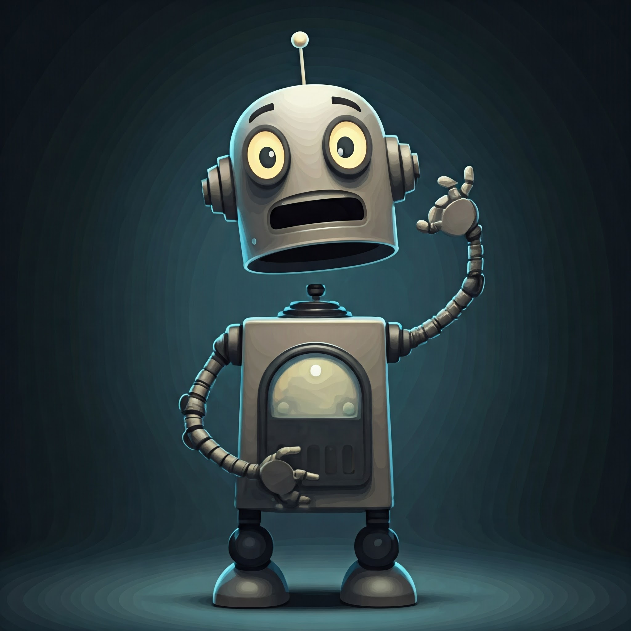 A bot without an attached head. Headless, courtesy of Gemini AI